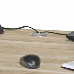 Schreibtisch SET+ - Eiche natur-grau - 150 cm -Günstiges Büro Geschäft 9001769200 04 1600Wx1600H