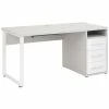 Schreibtisch SET+ - platingrau-weiß - 150 cm