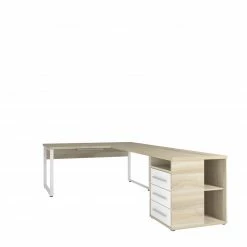 Schreibtisch-Ansetzplatte SET+ - Eiche natur - 170 cm -Günstiges Büro Geschäft 9001769600 04 1600Wx1600H