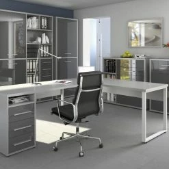 Schreibtisch-Ansetzplatte SET+ - platingrau - 170 cm -Günstiges Büro Geschäft 9001769700 03 1600Wx1600H