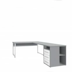 Schreibtisch-Ansetzplatte SET+ - platingrau - 170 cm -Günstiges Büro Geschäft 9001769700 04 1600Wx1600H