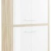 Büroschrank SET+ - Eiche natur-weiß - 79 cm -Günstiges Büro Geschäft 9001771100 1600Wx1600H