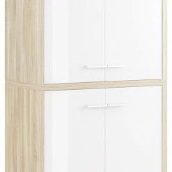 Büroschrank SET+ - Eiche natur-weiß - 79 cm