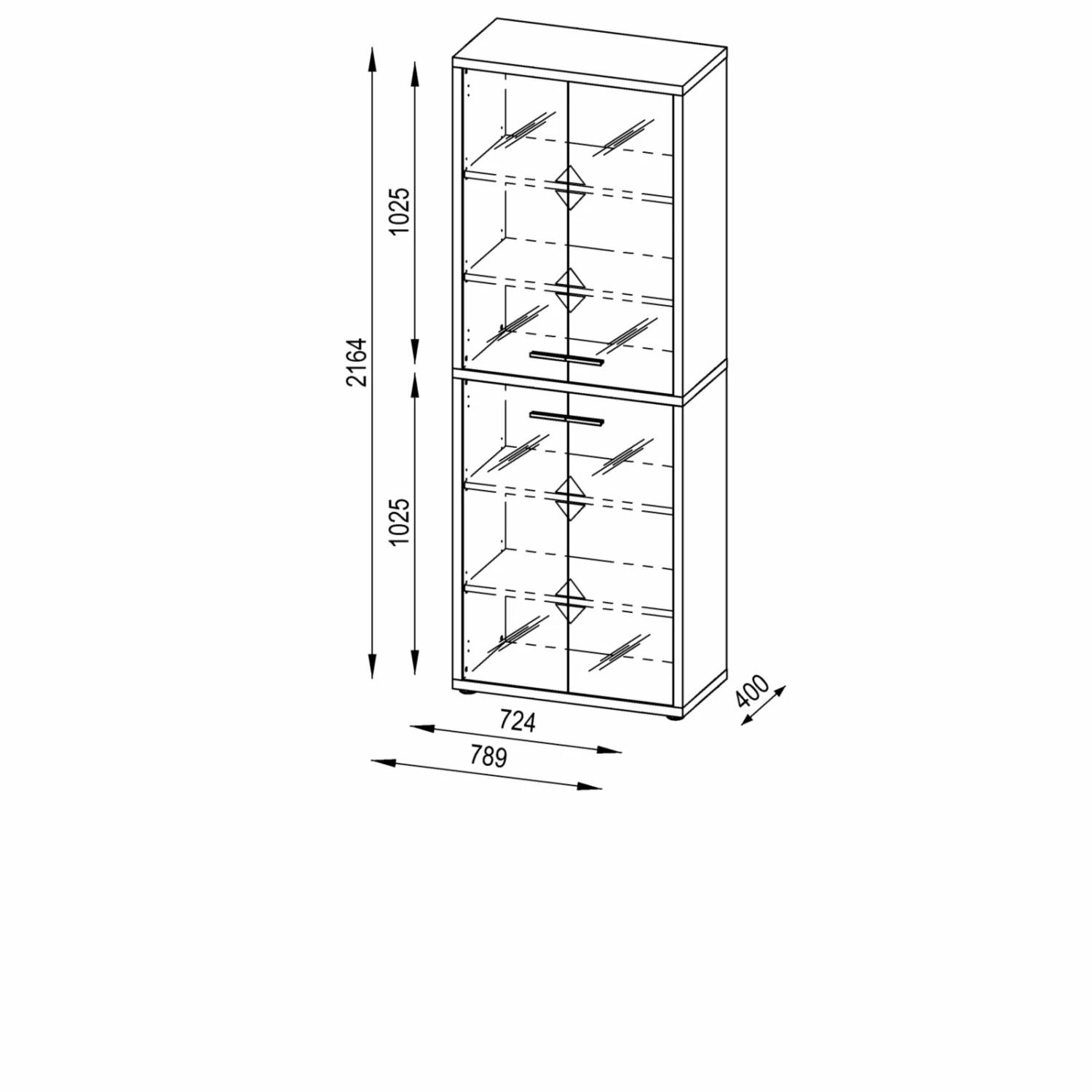Büroschrank SET+ - platingrau - 79 cm 4 Büroschrank SET+ - platingrau - 79 cm – Bild 2