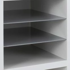 Büroschrank-Kombination SET+ - platingrau - weiß - 117 cm -Günstiges Büro Geschäft 9001771700 03 1600Wx1600H