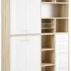 Highboard-Regal-Kombi SET+ - Eiche - Weißglas - 156 cm -Günstiges Büro Geschäft 9001772000 1600Wx1600H