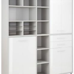 Highboard-Kombination SET+ - platingrau-weiß - 192 cm 8 Highboard-Kombination SET+ - platingrau-weiß - 192 cm -Günstiges Büro Geschäft 9001772700 03 1600Wx1600H