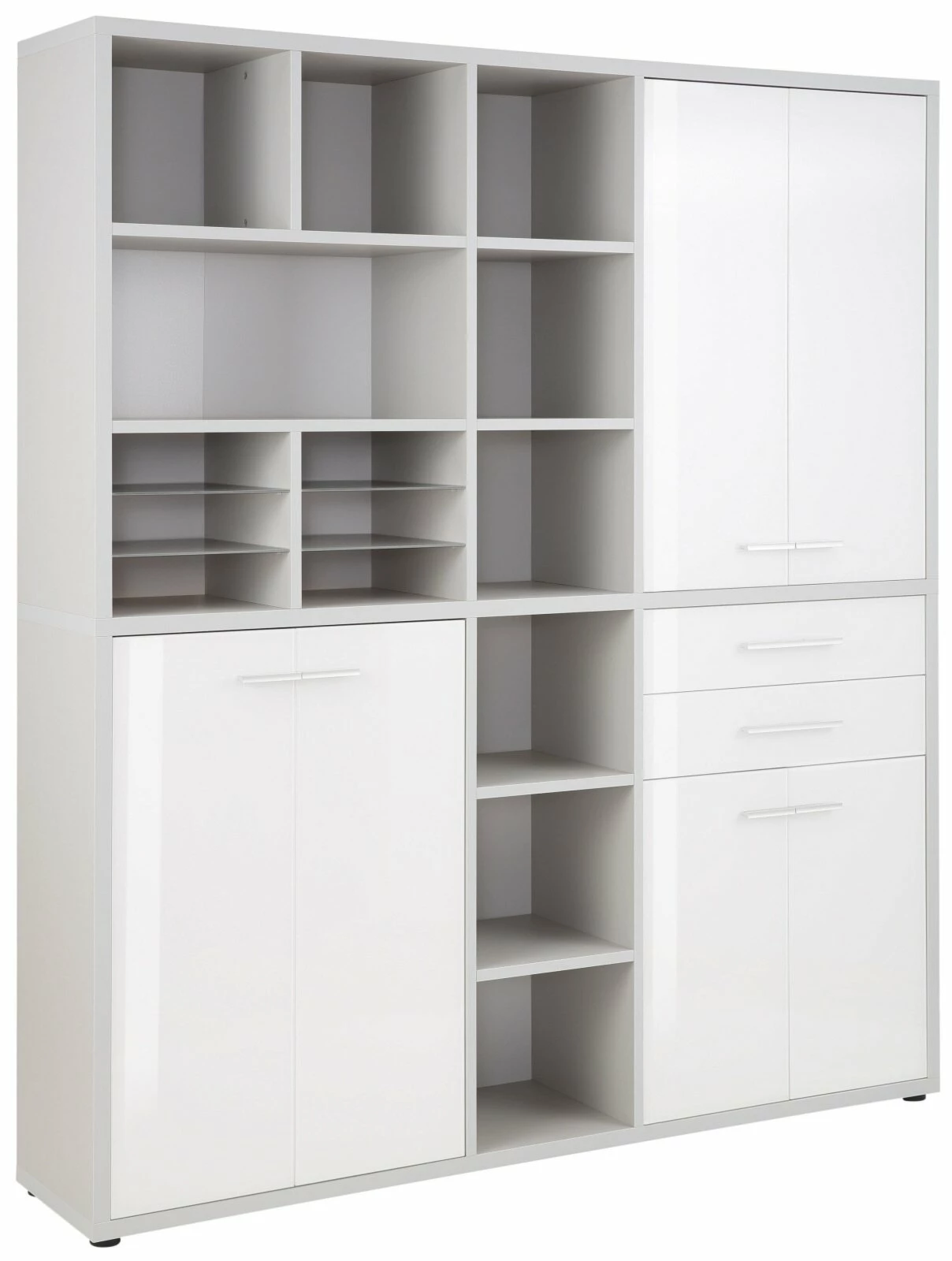Highboard-Kombination SET+ - platingrau-weiß - 192 cm 5 Highboard-Kombination SET+ - platingrau-weiß - 192 cm – Bild 3