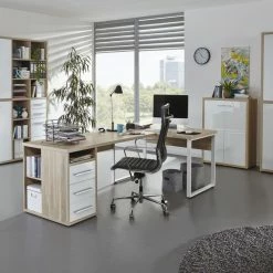 Sideboard SET+ - Eiche natur-Weißglas - 79 cm -Günstiges Büro Geschäft 9001773000 03 1600Wx1600H