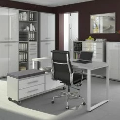 Sideboard SET+ - platingrau-Weißglas - 79 cm 7 Sideboard SET+ - platingrau-Weißglas - 79 cm -Günstiges Büro Geschäft 9001773200 03 1600Wx1600H