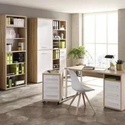 Kommode SET+ - Eiche natur - weiß - 79 cm -Günstiges Büro Geschäft 9001776300 04 1600Wx1600H