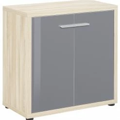 Kommode SET+ - Eiche natur - grau - 79 cm