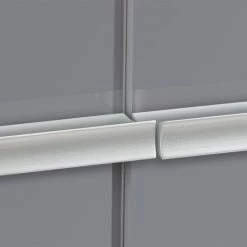 Sideboard SET+ - platingrau-Grauglas - 77 cm hoch -Günstiges Büro Geschäft 9001776600 03 1600Wx1600H