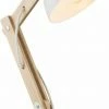 Tischlampe - weiß-beige - Holz