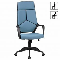 Bürostuhl - blau - 1-Punkt Wippmechanik