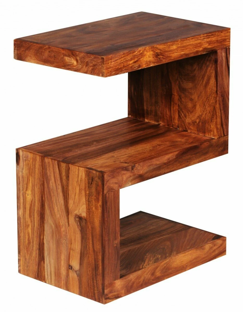 Beistelltisch - Sheesham massiv - 60 cm hoch 5 Beistelltisch - Sheesham massiv - 60 cm hoch – Bild 3