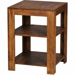 Standregal - Sheesham massiv gebeizt - 2 Böden -Günstiges Büro Geschäft 9002276600 03 1600Wx1600H