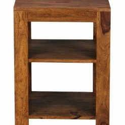 Standregal - Sheesham massiv gebeizt - 2 Böden -Günstiges Büro Geschäft 9002276600 04 1600Wx1600H