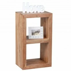 Standregal - klar lackiert - Akazie massiv - 88 cm hoch