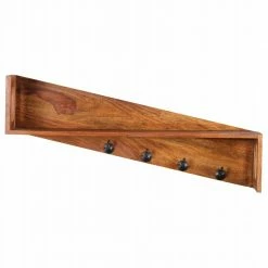 Garderobe - Sheesham massiv braun gebeizt