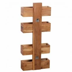 Zeitungsständer MUMBAI - klar lackiert - Akazie massiv -Günstiges Büro Geschäft 9002277600 04 1600Wx1600H