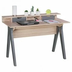 Schreibtisch - Sonoma Eiche Nachbildung-schwarz - 120 cm breit