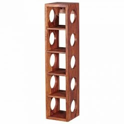 Weinregal - braun gebeizt - Sheesham massiv -Günstiges Büro Geschäft 9002313300 04 1600Wx1600H