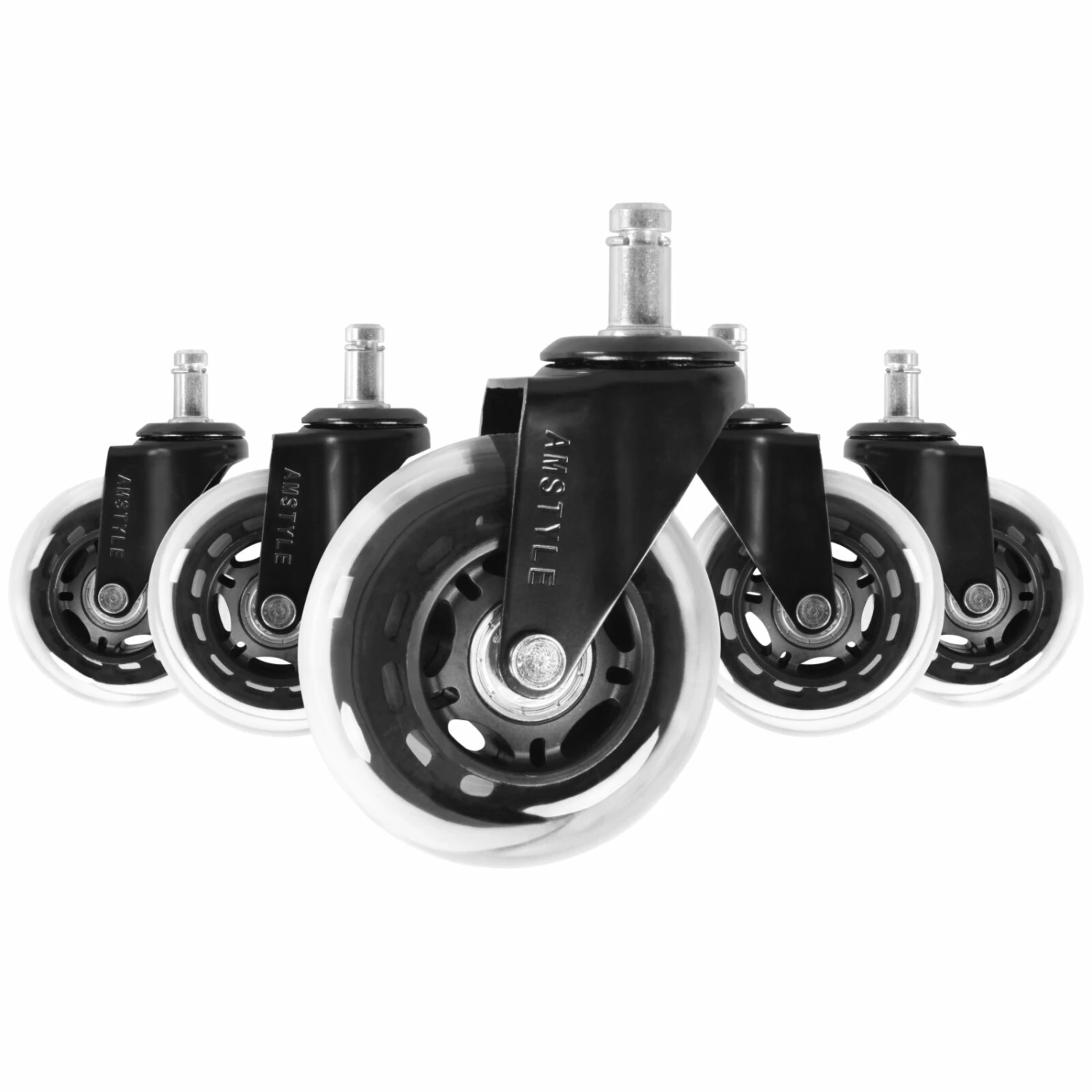 5er-Set Rollen Schwerlastrollen - schwarz-transparent - 75 mm 3 5er-Set Rollen Schwerlastrollen - schwarz-transparent - 75 mm