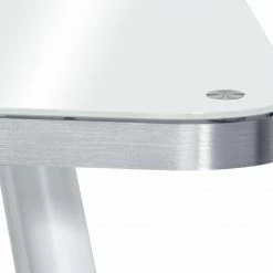 Schreibtisch - Weißglas - konkav gerundet -Günstiges Büro Geschäft 9002684700 03 1600Wx1600H