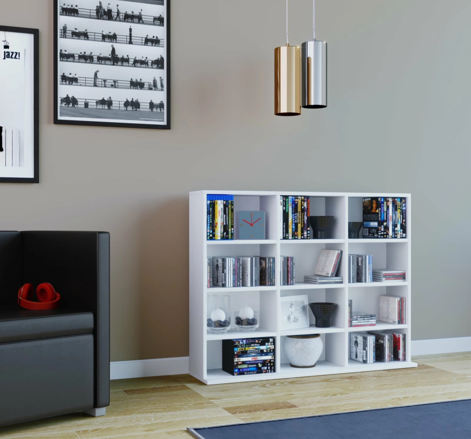 Regal MEGOSA MINI - weiß - 102 cm breit 5 Regal MEGOSA MINI - weiß - 102 cm breit – Bild 3