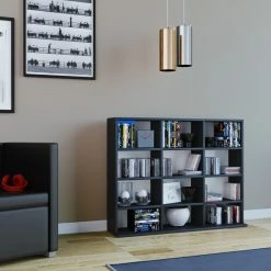 Regal MEGOSA MINI - schwarz - 102 cm breit -Günstiges Büro Geschäft 9002746100 02 1600Wx1600H