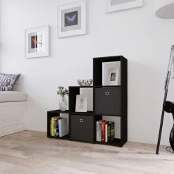 Raumteiler NITAS - schwarz - 10 Fächer -Günstiges Büro Geschäft 9002763600 02 1600Wx1600H