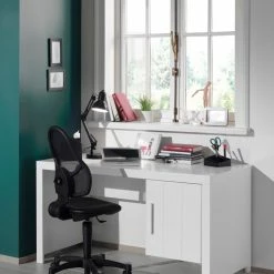 Schreibtisch ERIK - weiß - Holz -Günstiges Büro Geschäft 9002866100 03 1600Wx1600H