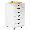 Rollcontainer SIMON - weiß - 6 Schubladen - 35 cm breit