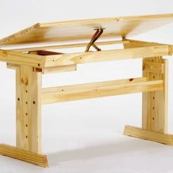Kinderschreibtisch JULIA - Kiefer massiv - höhenverstellbar - 109x55 cm -Günstiges Büro Geschäft 9002934800 04 1600Wx1600H