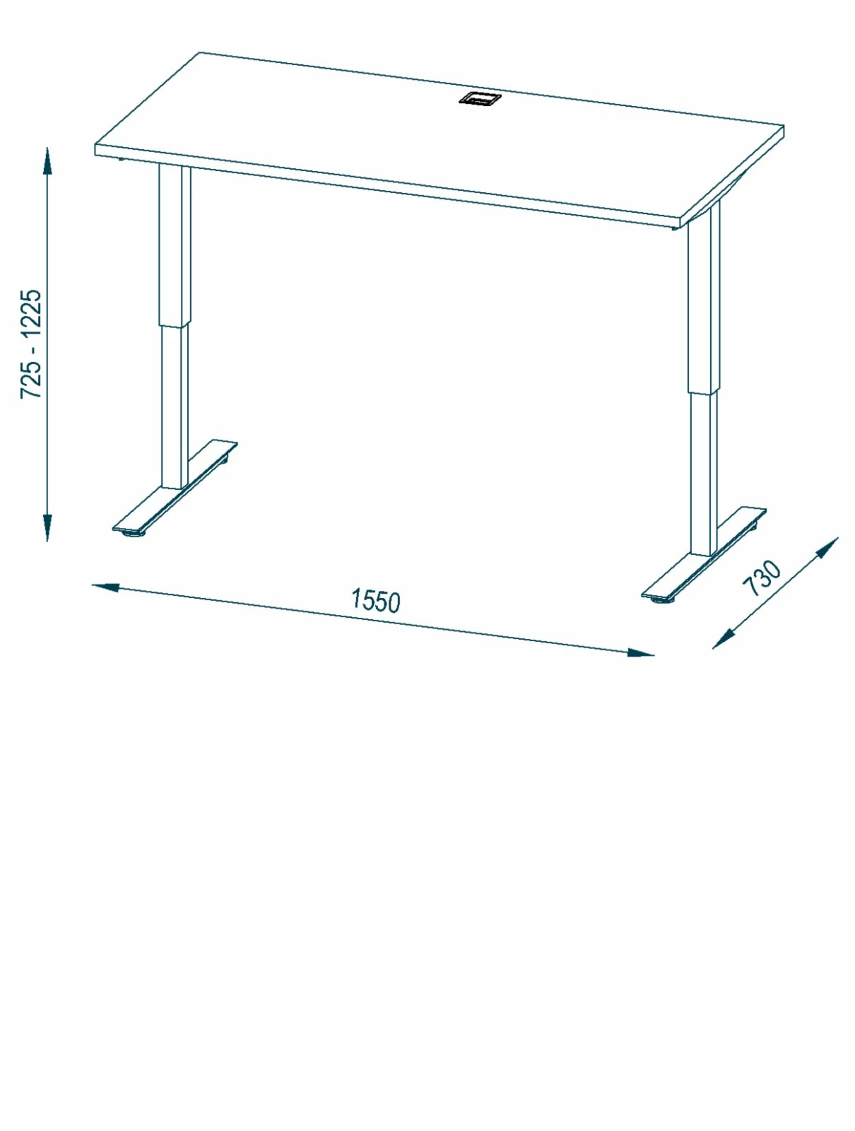 Schreibtisch EDJUST - Sonoma Eiche - höhenverstellbar - 155x73 cm 4 Schreibtisch EDJUST - Sonoma Eiche - höhenverstellbar - 155x73 cm – Bild 2