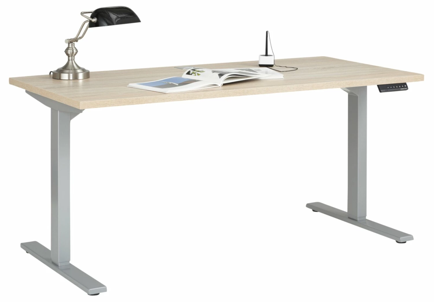 Schreibtisch EDJUST - Sonoma Eiche - höhenverstellbar - 155x73 cm 3 Schreibtisch EDJUST - Sonoma Eiche - höhenverstellbar - 155x73 cm