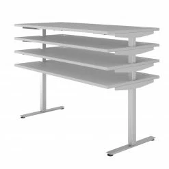 Schreibtisch EDJUST - weiß matt - höhenverstellbar - 155x73 cm -Günstiges Büro Geschäft 9003260000 04 1600Wx1600H