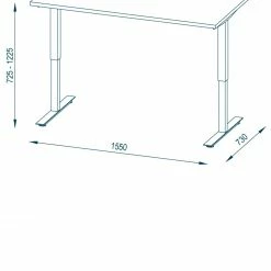 Schreibtisch EDJUST - Riviera Eiche - höhenverstellbar - 155x73 cm 8 Schreibtisch EDJUST - Riviera Eiche - höhenverstellbar - 155x73 cm -Günstiges Büro Geschäft 9003260200 03 1600Wx1600H