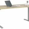 Schreibtisch EDJUST - Riviera Eiche - höhenverstellbar - 155x73 cm