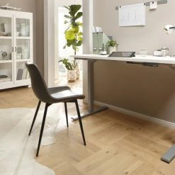 Schreibtisch EDJUST - weiß matt - höhenverstellbar - 175x80 cm -Günstiges Büro Geschäft 9003260400 03 1600Wx1600H