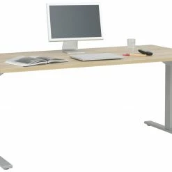 Schreibtisch EDJUST - Riviera Eiche - höhenverstellbar - 175x80 cm