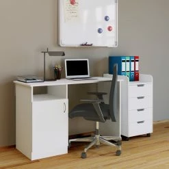 Computertisch DESAS - weiß - 115 cm -Günstiges Büro Geschäft 9003415800 03 1600Wx1600H