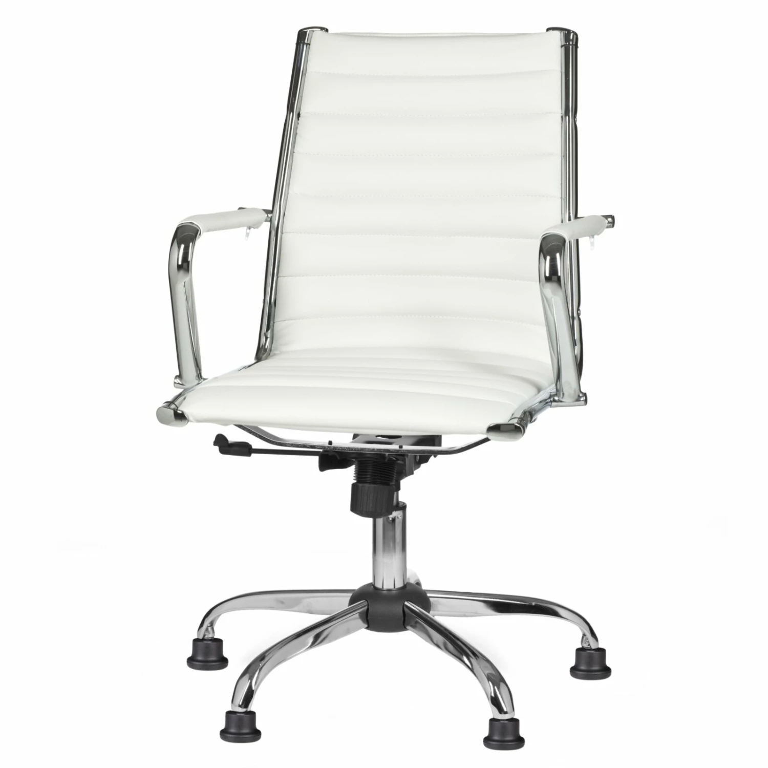 Bürostuhl - weiß - Lederoptik 4 Bürostuhl - weiß - Lederoptik – Bild 2