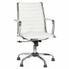 Bürostuhl - weiß - Lederoptik