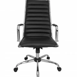 Bürostuhl - schwarz-chrom - Lederoptik -Günstiges Büro Geschäft 9003496200 02 1600Wx1600H