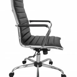 Bürostuhl - schwarz-chrom - Lederoptik -Günstiges Büro Geschäft 9003496200 03 1600Wx1600H