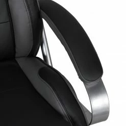 Fernsehsessel - schwarz-grau - mit Hocker -Günstiges Büro Geschäft 9003498900 02 1600Wx1600H