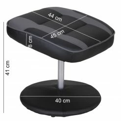 Fernsehsessel - schwarz-grau - mit Hocker -Günstiges Büro Geschäft 9003498900 04 1600Wx1600H