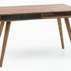 Schreibtisch - Sheesham massiv - schwarz - 117x60 cm